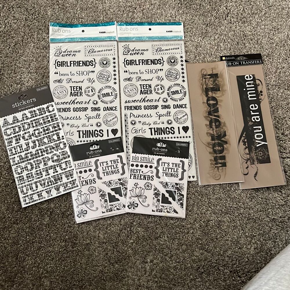 Scrapbooking Delight: Kaiser Rub Ons, Foil ABC Stickers, and More!